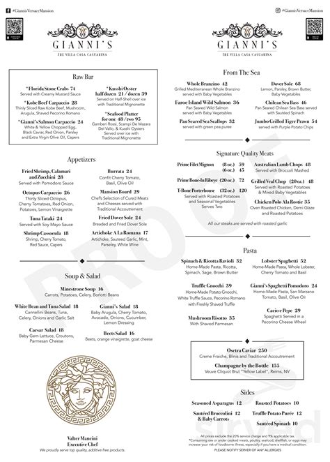 gianni versace menu|gianni's versace restaurant menu.